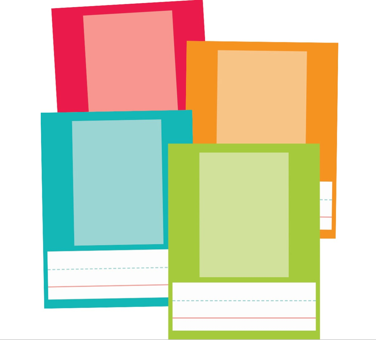 Small Photo Cards | Rainbow Classroom Decor | Just Teach | UPRINT | Schoolgirl Style