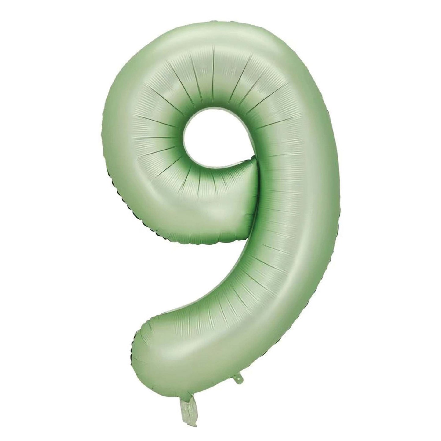 Eucalyptus Matte Green Number 9 Supershape Foil Balloon, 40 Inches, 1 Count