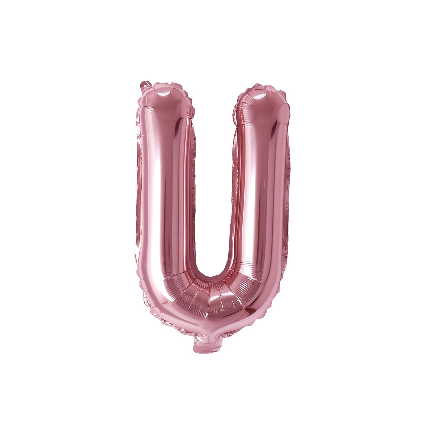 Rose Gold Letter U Foil Balloon, 16 Inches, 1 Count