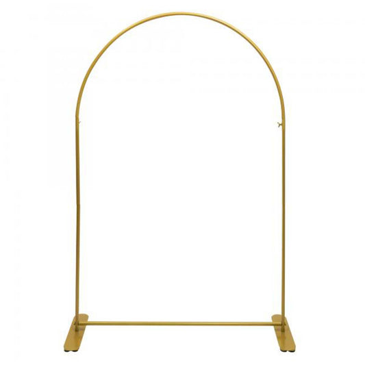 Gold Metal Arch Backdrop Stand, 60 x 16 x 90 Inches, 1 Count