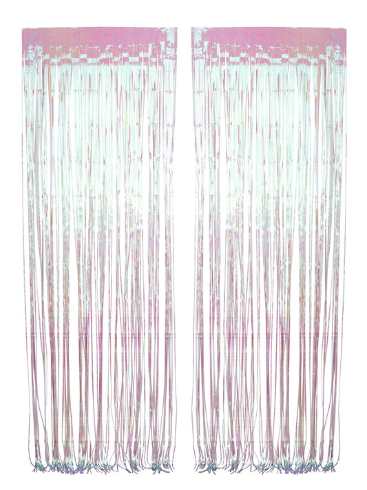 Iridescent Foil Fringe Curtain, 2 Count