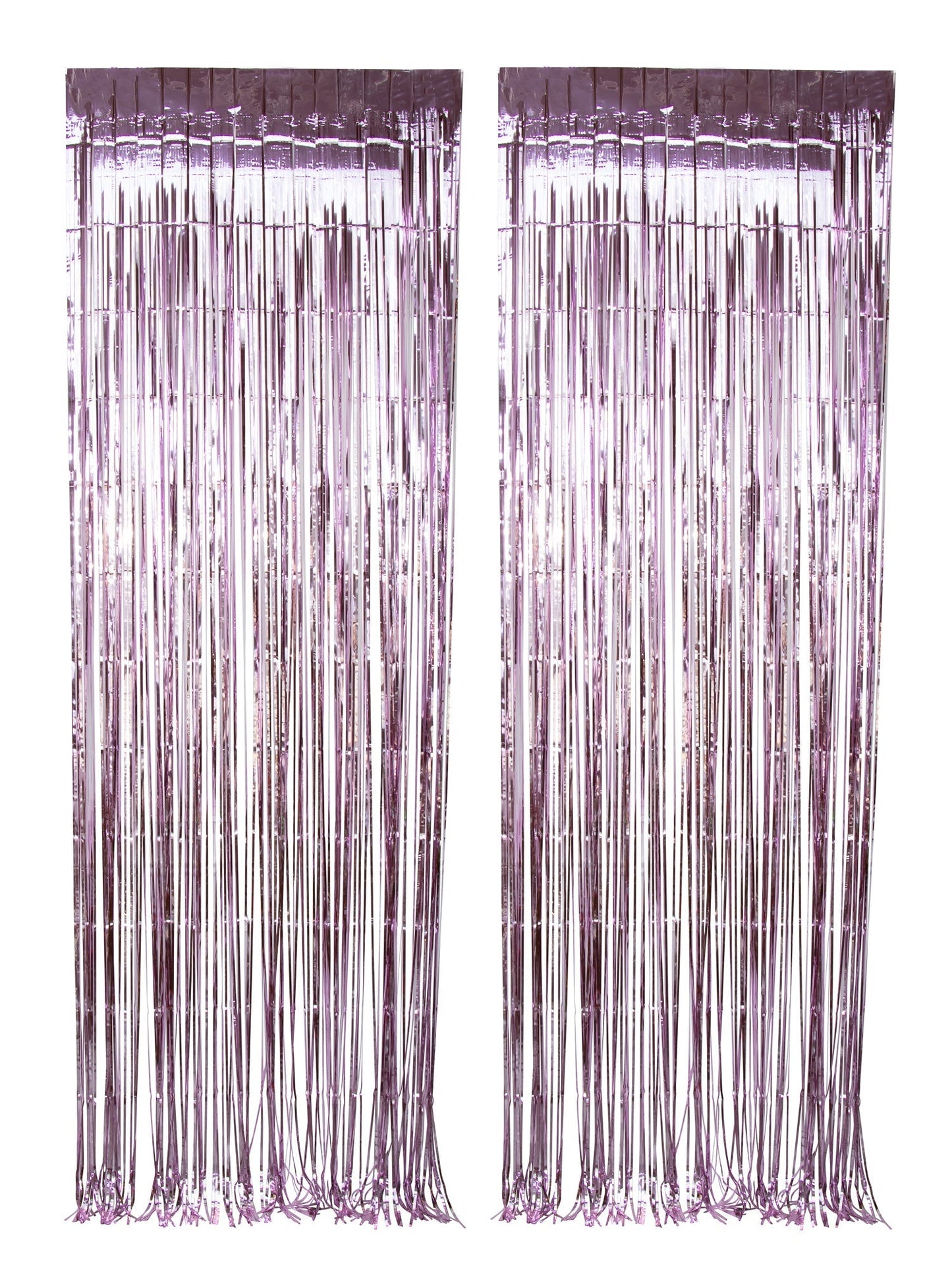 Light Pink Foil Fringe Curtain, 2 Count